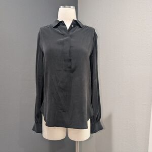 Reiss Silk Black Blouse Size 4